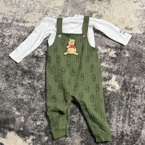 Disney Winnie the Pooh Kids Green Overalls